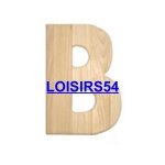 Lettre bois 1,85 cm B lot de 5 pieces